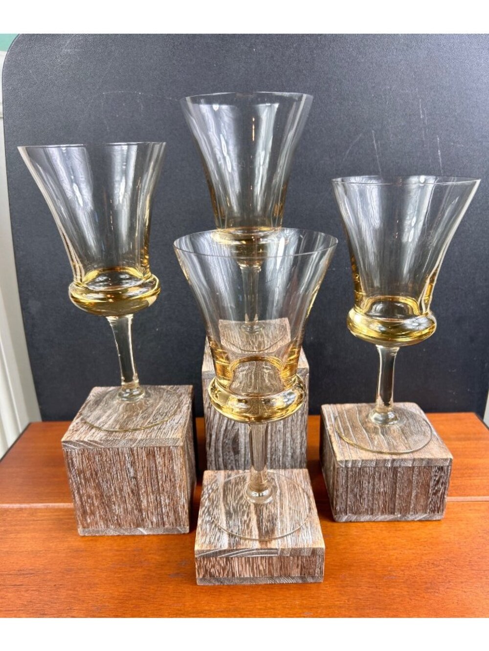 Vintage Brodegard Golden Beatrice Wine Glasses.
